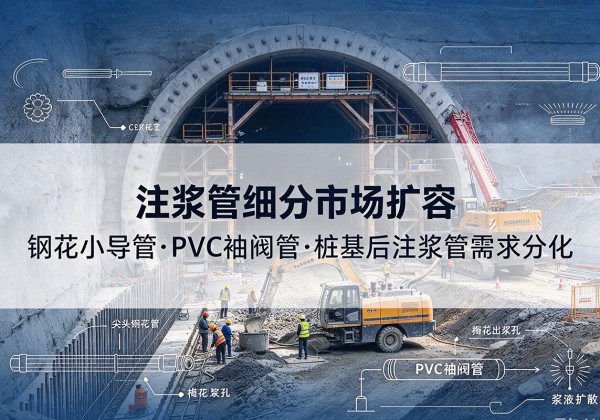 琅琊注浆管细分市场扩容，隧道钢花小导管、PVC 袖阀管、桩基后注浆管需求分化